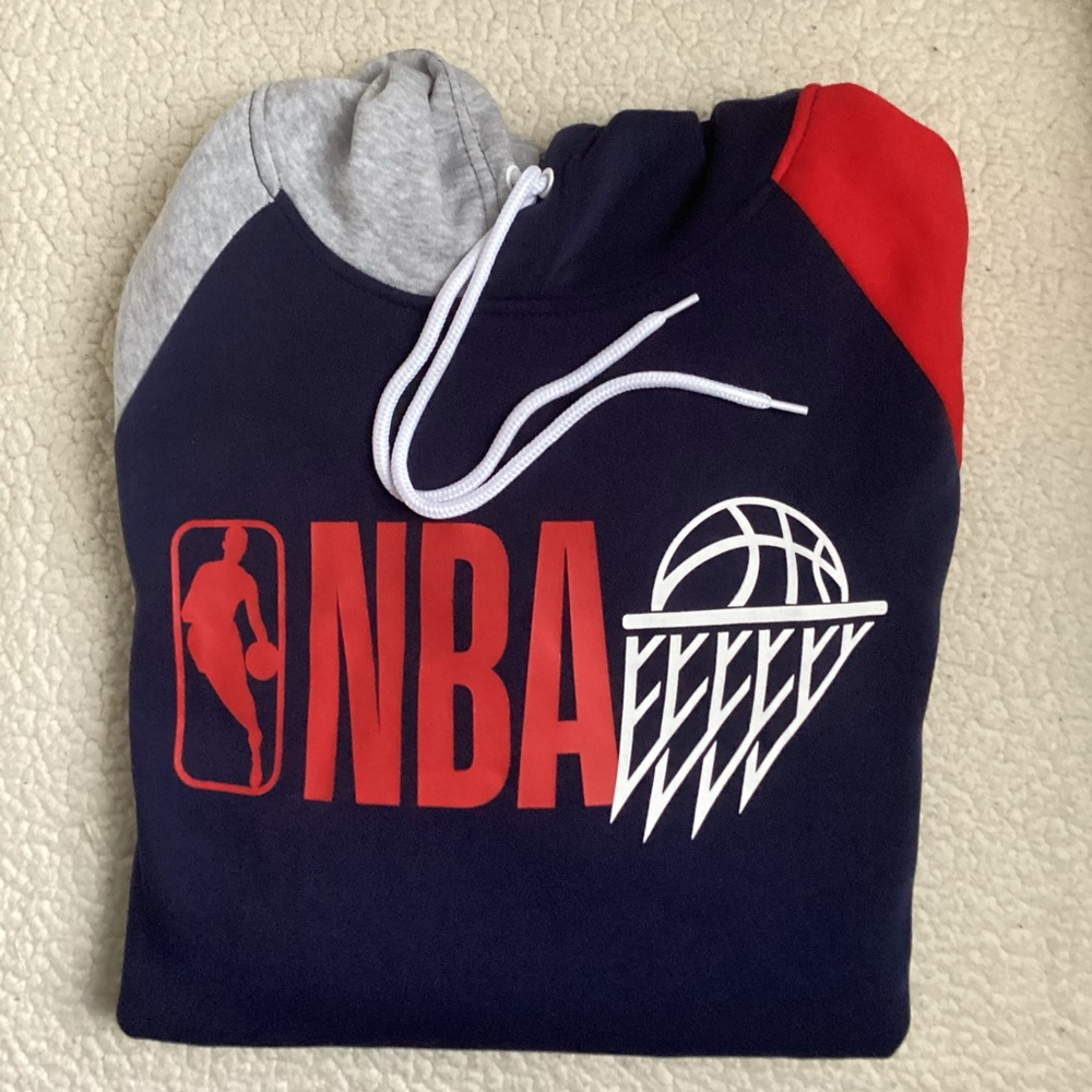 Authentic officially licensed NBA Intersection Navy Pullover Hoodie, L, NWT
